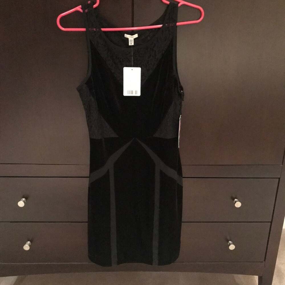 Urban Outfitters black velvet lace dress size small NWT